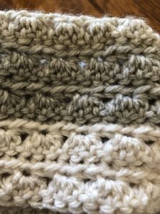 Crochet stitches in neutral colors